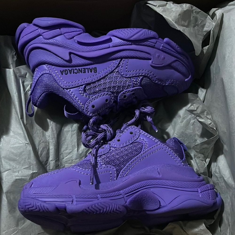 Purple Balenciaga shoes for toddler , size 8c (24) REAL